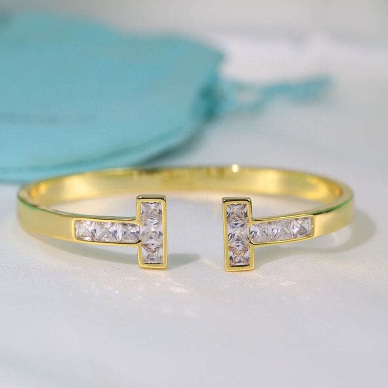Tiffany Diamond Square 18K Gold Bracelet