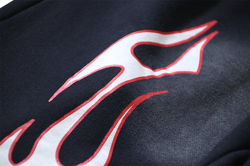 Helistar Flame Graphic Washed Sweatpants — detail