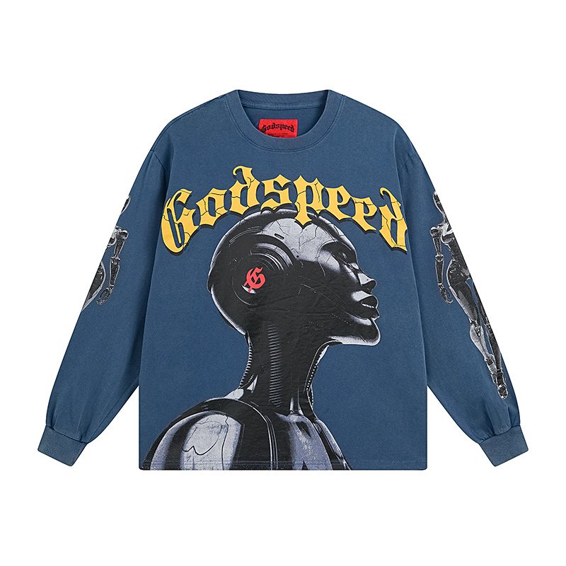 Godspeed Out of Many One Washed Long-Sleeve T-Shirt — hero