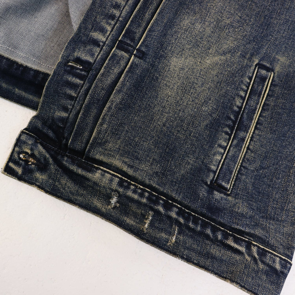 Purple Brand Bandana Trucker Denim Jacket — detail