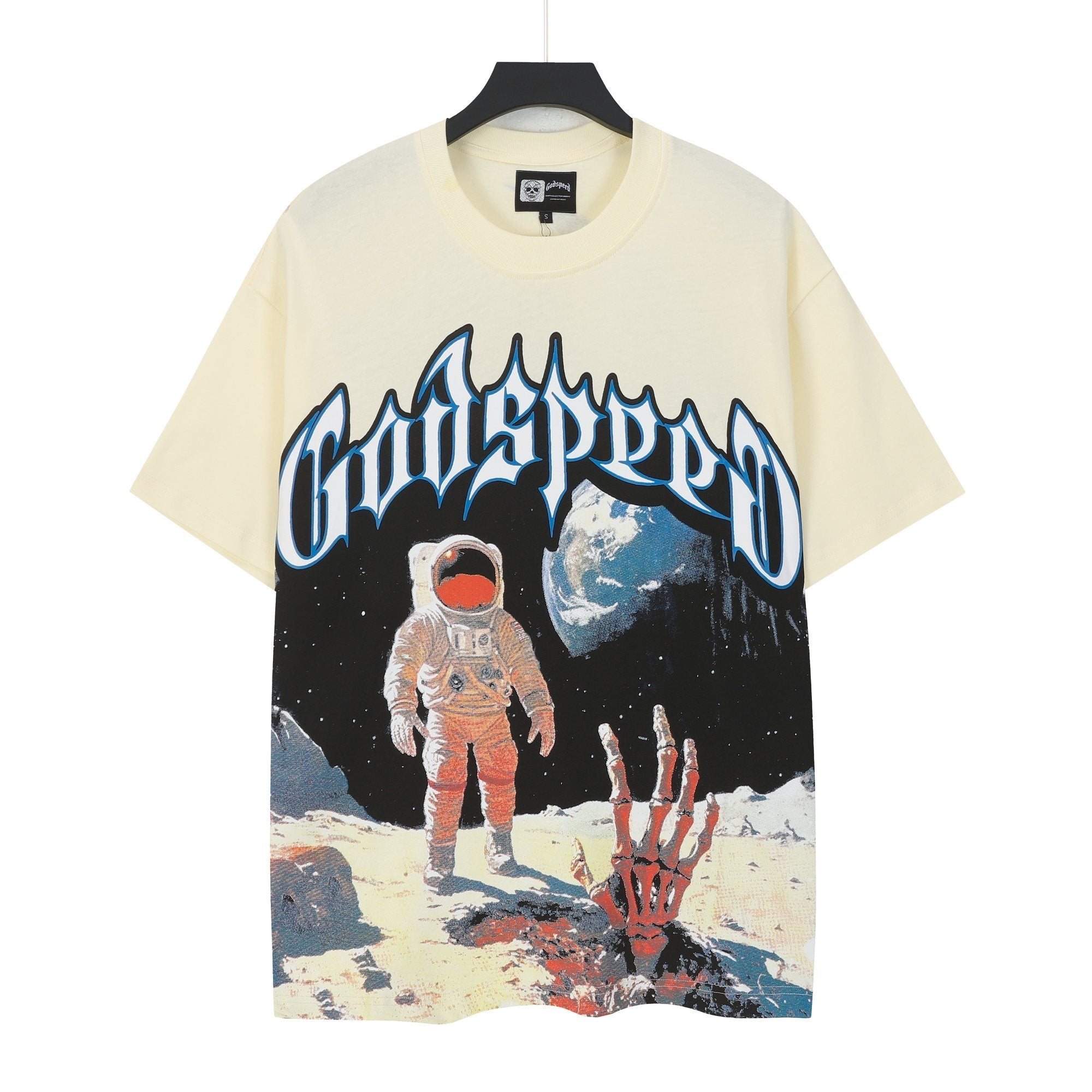 Godspeed Cream Astronaut Graphic Short-Sleeve T-Shirt — hero