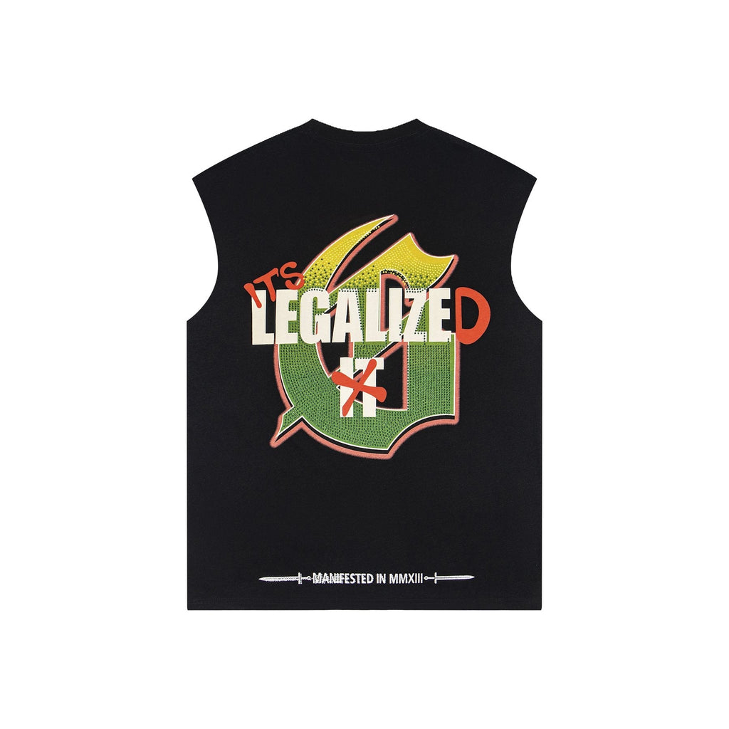 Godspeed Legalized Panther Graphic Sleeveless T-Shirt — back