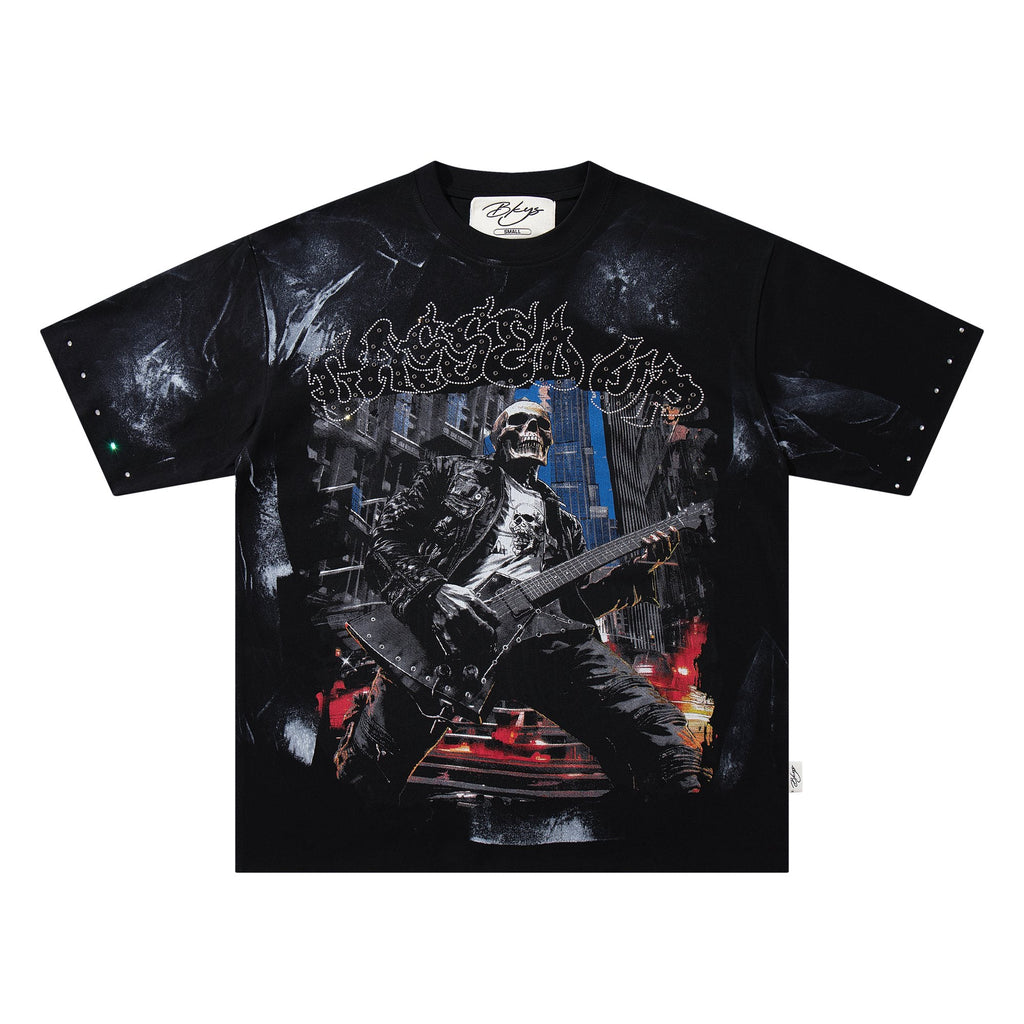 BKYS Revival Rhinestone Portrait Graphic T-Shirt — hero