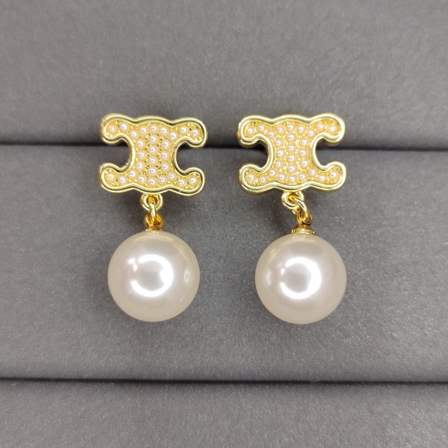 Celine Pearls 18K Gold Earrings