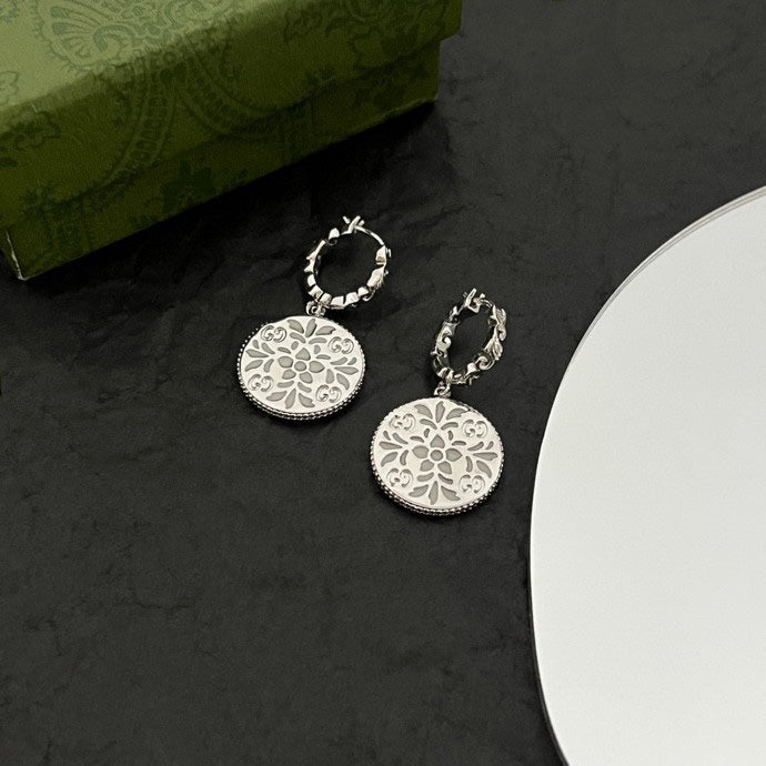 Double GucciIcon Blooms 18K Gold Earrings