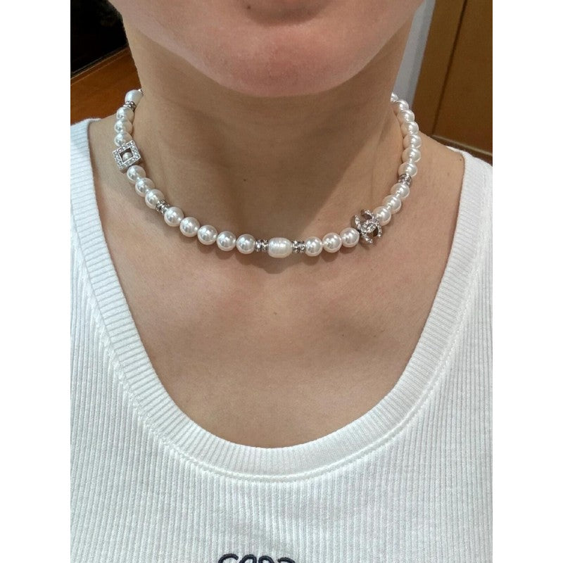 Chanel Pearl 18K Gold Necklace